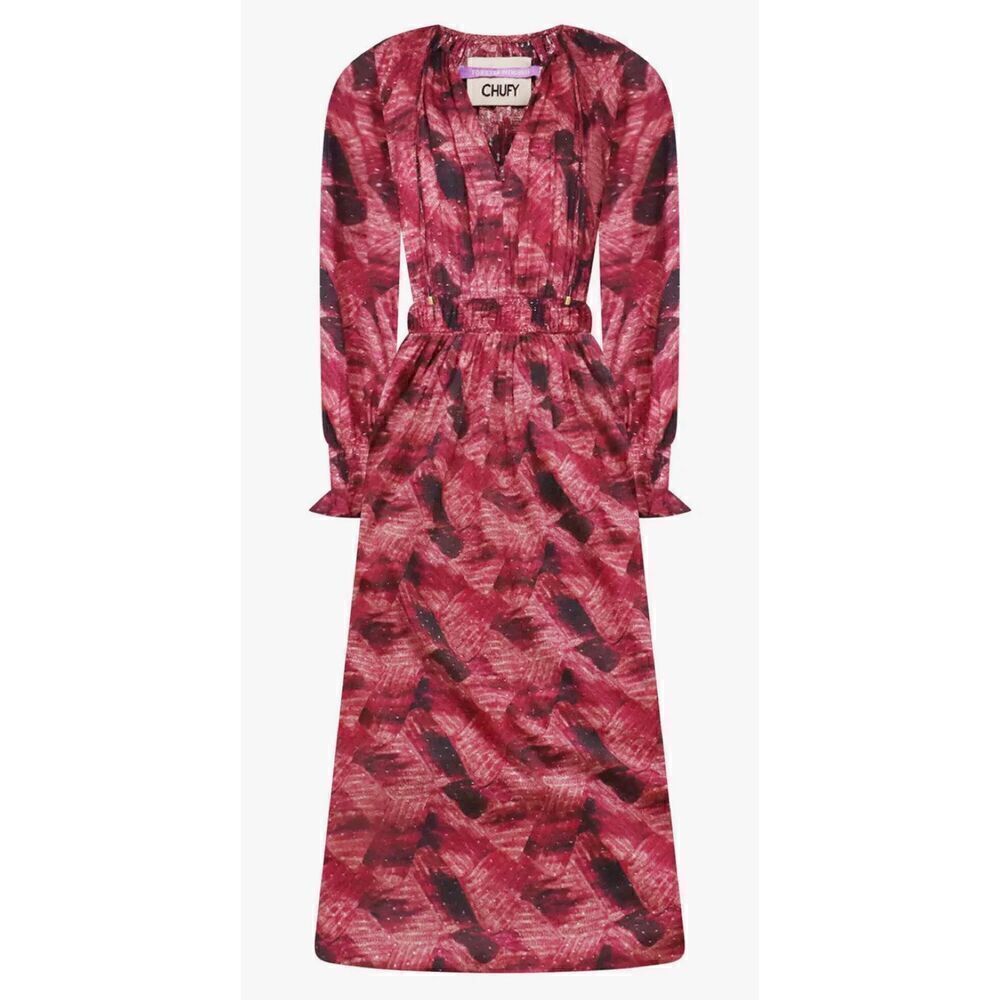 CHUFY JULIA MAXI DRESS in PUELO ROSE NWT Size XS